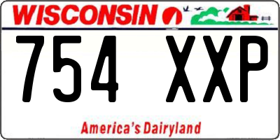 WI license plate 754XXP