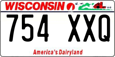 WI license plate 754XXQ