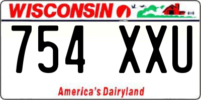 WI license plate 754XXU