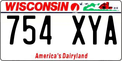 WI license plate 754XYA