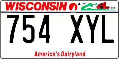 WI license plate 754XYL