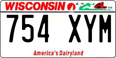WI license plate 754XYM
