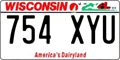 WI license plate 754XYU