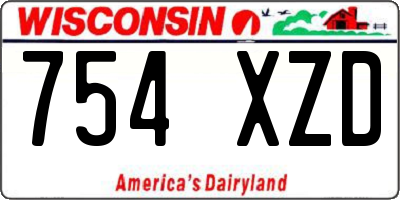 WI license plate 754XZD