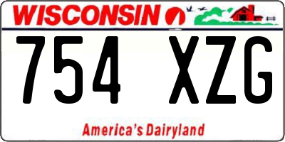WI license plate 754XZG