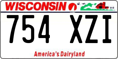 WI license plate 754XZI