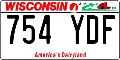 WI license plate 754YDF