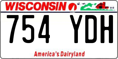 WI license plate 754YDH