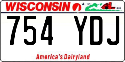 WI license plate 754YDJ