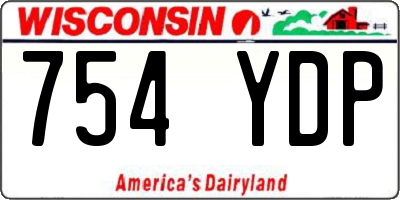 WI license plate 754YDP