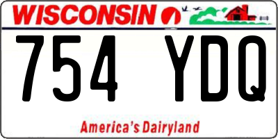 WI license plate 754YDQ