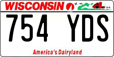 WI license plate 754YDS