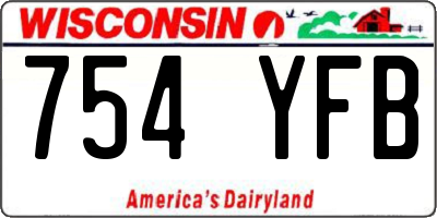 WI license plate 754YFB