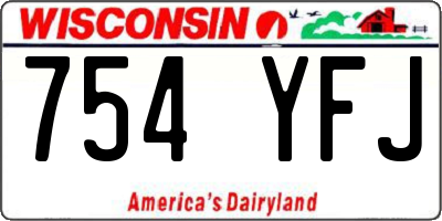 WI license plate 754YFJ