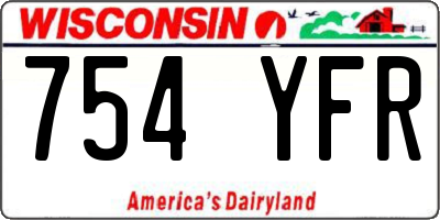 WI license plate 754YFR