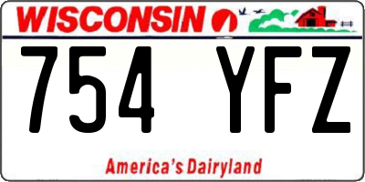 WI license plate 754YFZ