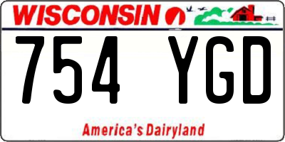 WI license plate 754YGD