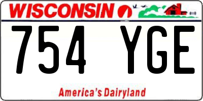 WI license plate 754YGE