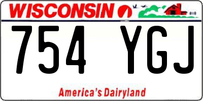 WI license plate 754YGJ