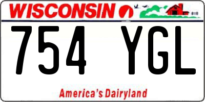WI license plate 754YGL