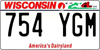 WI license plate 754YGM