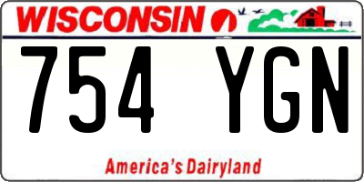 WI license plate 754YGN