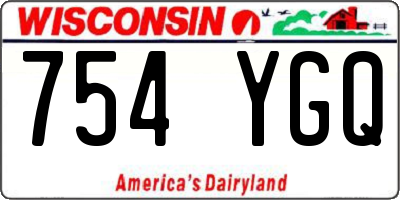 WI license plate 754YGQ