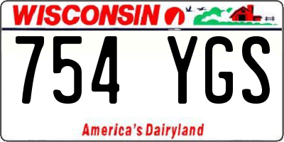 WI license plate 754YGS