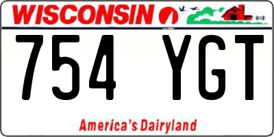 WI license plate 754YGT