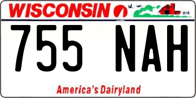 WI license plate 755NAH