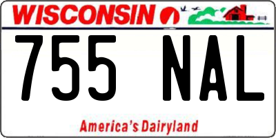 WI license plate 755NAL