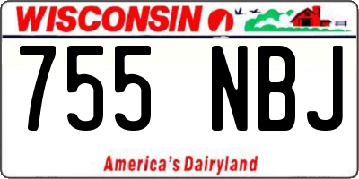 WI license plate 755NBJ