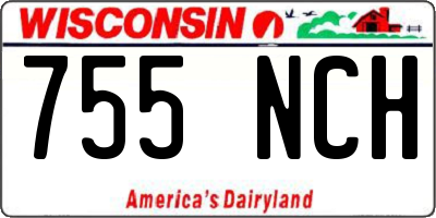 WI license plate 755NCH