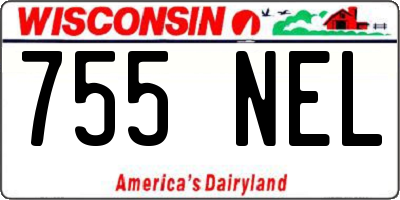 WI license plate 755NEL
