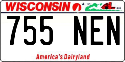 WI license plate 755NEN