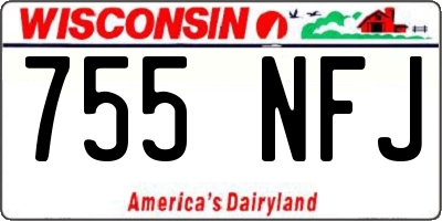 WI license plate 755NFJ