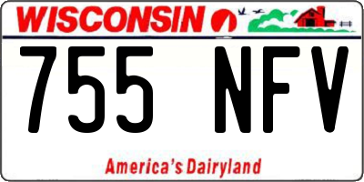 WI license plate 755NFV