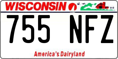 WI license plate 755NFZ