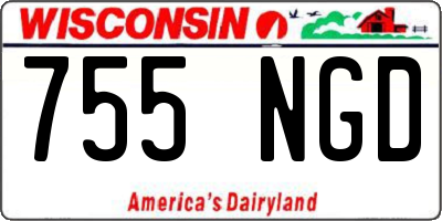WI license plate 755NGD