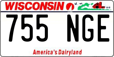 WI license plate 755NGE