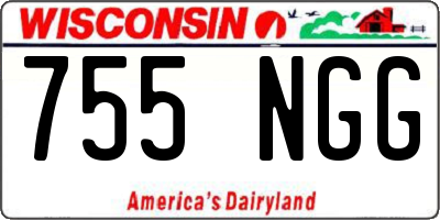 WI license plate 755NGG