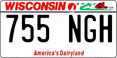 WI license plate 755NGH