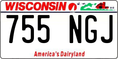 WI license plate 755NGJ