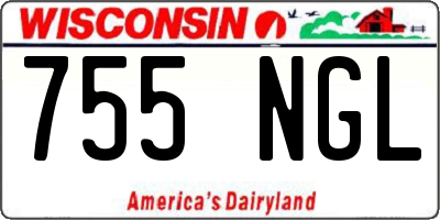 WI license plate 755NGL