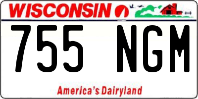 WI license plate 755NGM