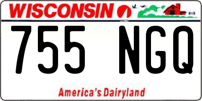 WI license plate 755NGQ