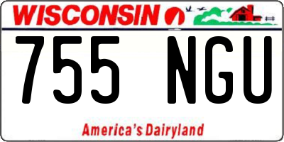 WI license plate 755NGU
