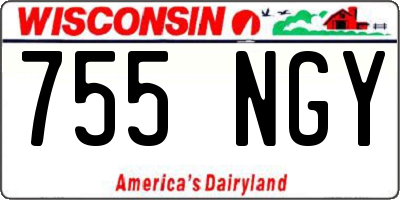 WI license plate 755NGY