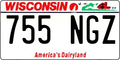 WI license plate 755NGZ