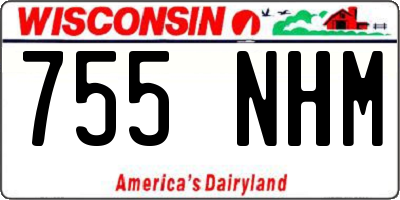 WI license plate 755NHM